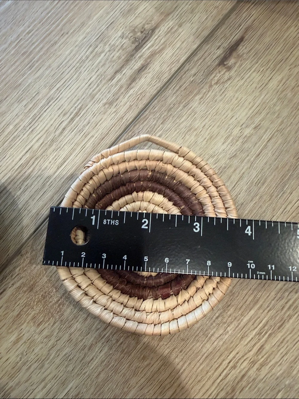 Handwoven Brown and Natural Decorative Basket Set. Tight Weave. Set of 5.